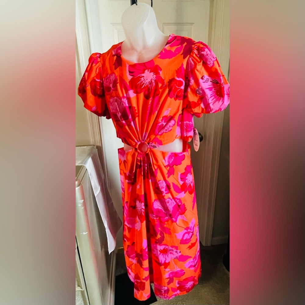 Puff sleeve dress